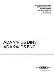 Xylem WTW ADA 94/IDS BNC Mode D'emploi