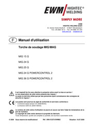 EWM MIG 36 G POWERCONTROL 2 Manuel D'utilisation