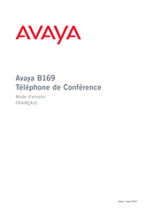 Avaya B169 Mode D'emploi