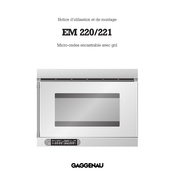 Gaggenau EM 2211 Notice D'utilisation Et De Montage