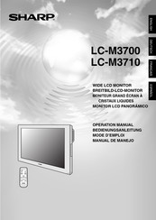 Sharp LC-M3700 Mode D'emploi