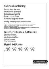 Kuppersbusch IKEF 248-5 Instructions D'emploi