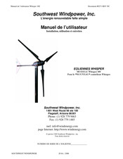 Southwest Windpower Whisper 100 Manuel De L'utilisateur