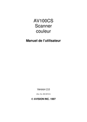 Avision AV100CS Manuel De L'utilisateur