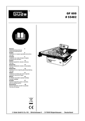 Güde GF 600 Traduction Du Mode D'emploi D'origine