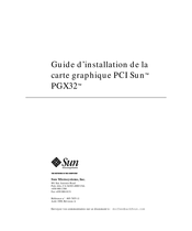 Sun PGX32 Guide D'installation
