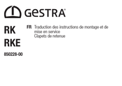GESTRA RK 86A Traduction Des Instructions De Montage Et De Mise En Service D'origine