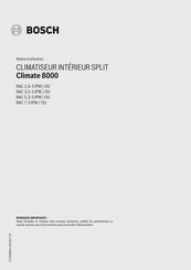 Bosch Climate 8000 RAC 2,6-3 IPW / OU Notice D'utilisation