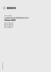 Bosch Climate 8000 RAC 2,6-3 IPW / OU Notice D'installation