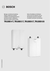 Bosch TR1000 4 T Notice D'installation Et D'utilisation