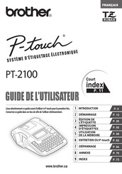 Brother P-touch PT-2100 Guide De L'utilisateur