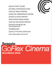 Seagate GoFlex Cinema Guide De Démarrage Rapide