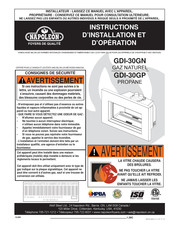 Napoleon GDI-30GP Instructions D'installation Et D'opération