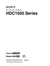 Sony HDC1500 Série Mode D'emploi