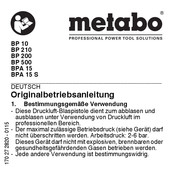 Metabo BP 200 Notice Originale