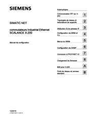 Siemens SIMATIC NET SCALANCE X-200 Manuel De Configuration