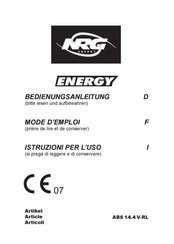 NRG ENERGY ABS 14.4 V-RL Mode D'emploi