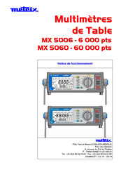 Metrix MX 5006 Notice De Fonctionnement