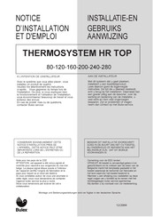 bulex THERMOSYSTEM HR TOP 160 Notice D'installation Et D'emploi