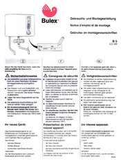 bulex B 5 Notice D'emploi Et De Montage