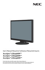 NEC AccuSync LCD224WXM Manuel De L'utilisateur