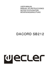 Ecler DACORD SB212 Notice D'utilisation