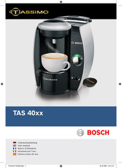 Bosch Tassimo TAS 40 Série Notice D'utilisation