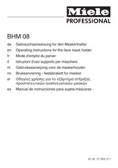 Miele professional BHM 08 Mode D'emploi