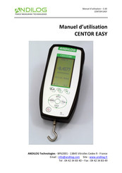 ANDILOG CENTOR EASY Manuel D'utilisation