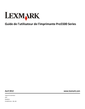 Lexmark Pro5500 Série Guide De L'utilisateur