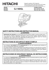 Hitachi CJ 18DGL Instructions De Sécurité Et Mode D'emploi