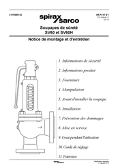 Spirax Sarco SV60H Notice De Montage Et D'entretien