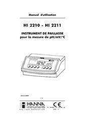 Hanna Instruments HI 2211 Manuel D'utilisation