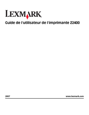 Lexmark Z2400 Guide De L'utilisateur