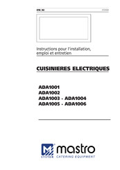 mastro ADA1003 Instructions Pour L'installation, Emploi Et Entretien