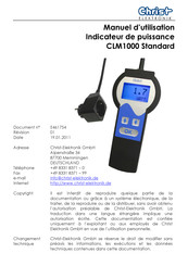 Christ Elektronik CLM1000 Standard Manuel D'utilisation