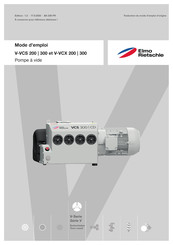 Elmo Rietschle V-VCS 200 Mode D'emploi
