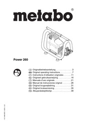 Metabo ELEKTRA BECKUM Power 260 Instructions D'utilisation Originales