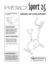 Weslo Sport 25 Manuel De L'utilisateur
