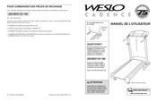 Weslo WETL21140 Manuel De L'utilisateur