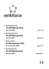 Renkforce S1 Moving Head à DEL Notice D'emploi