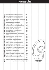Hansgrohe Metris Classic 15751820 Mode D'emploi / Instructions De Montage