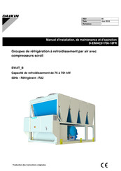 Daikin EWAT-B-SL Opération, Maintenance Et Manuel D'installation