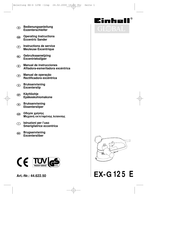 Einhell Global EX-G 125 E Instructions De Service