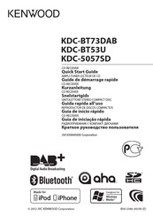 Kenwood KDC-BT53U Guide De Démarrage Rapide