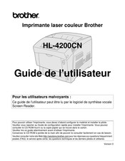 Brother HL-4200CN Guide De L'utilisateur