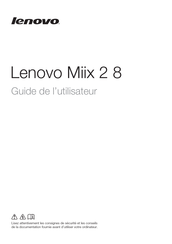 Lenovo Miix 2 8 Guide De L'utilisateur
