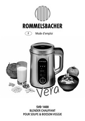 Rommelsbacher Vera SVD 1400 Mode D'emploi