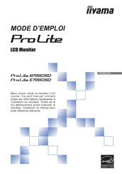 Iiyama ProLite B1980SD Mode D'emploi