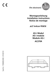 IFM Electronic AC2704 Notice De Montage